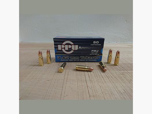 PPU 7,62mm Tokarev 85grs 5,5g