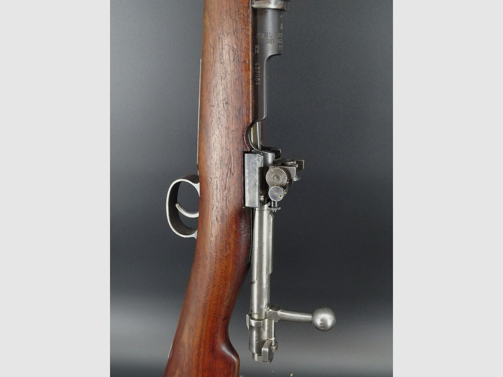 Carl Gustafs Stad Zweedse Mauser M96 kaliber 6,5x55 BJ 1917 met diopter M96 met originele diopter