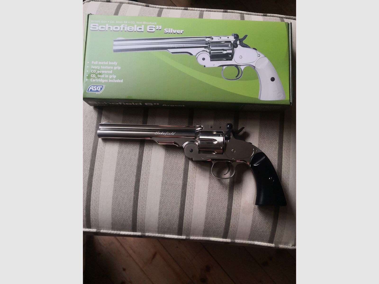 ASG Schofield Co2 Airsoft 6mm BB Revolver 6 Zoll