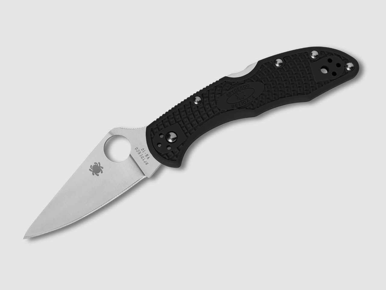 Taschenmesser Delica 4 Lightweight Flat Ground Black