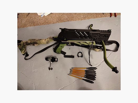 Man kung Alligator Magazin Armbrust Pistolenarmbrust grün 80lbs ikl. Zubehör