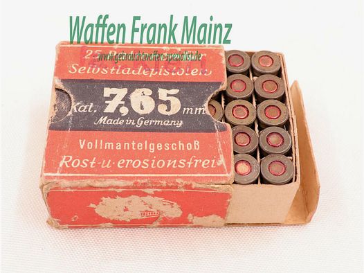 DWM, Berlín Munición de Pistola 7,65mm Browning