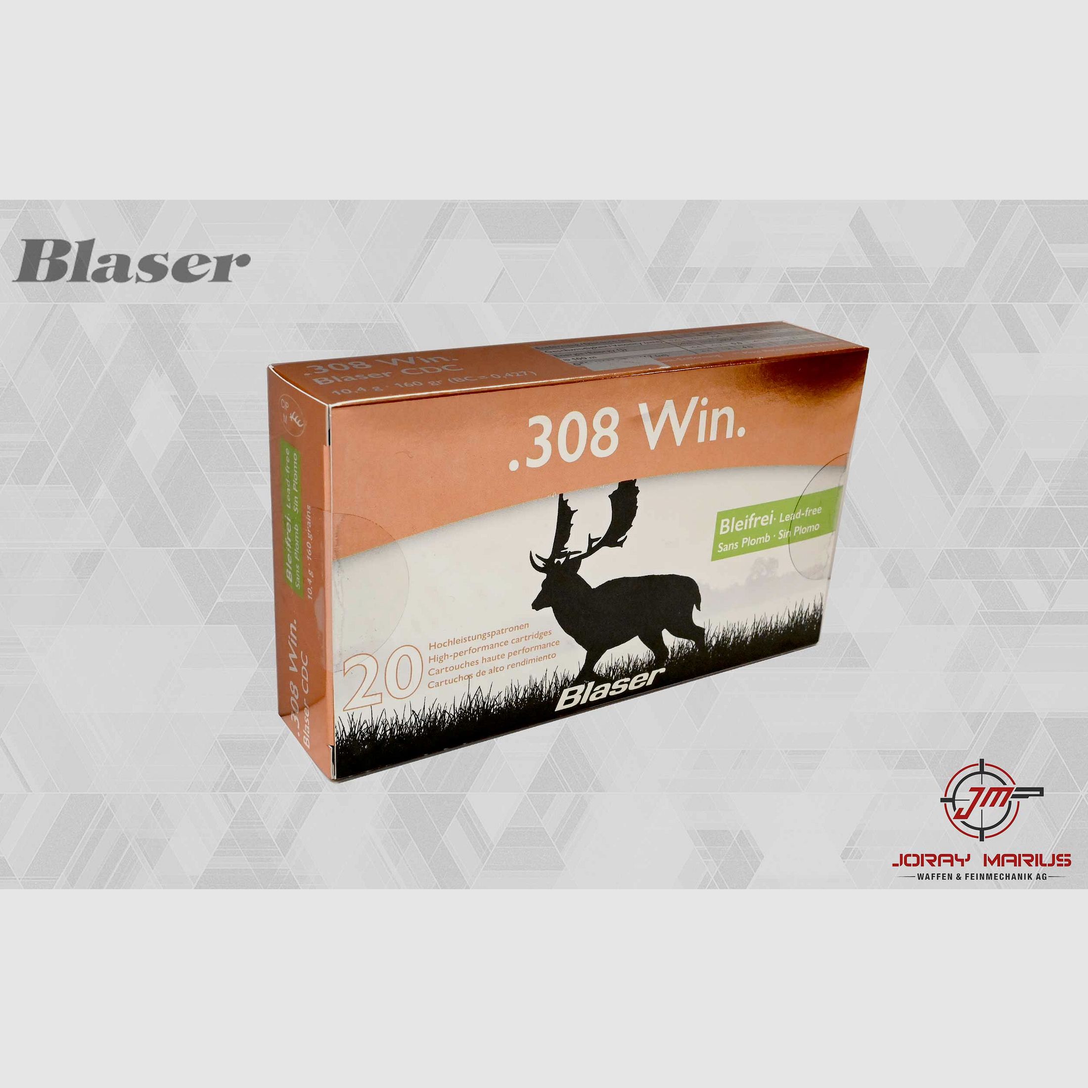 .308 Win Blaser CDC 10.4g 160gr Bleifrei