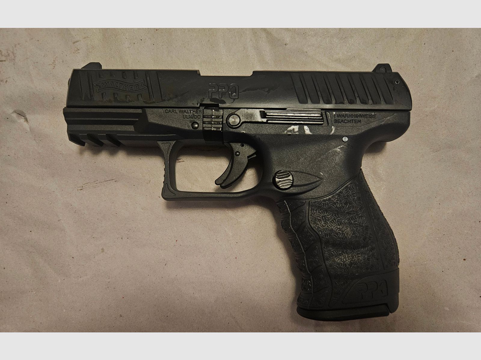 Walther PPQ 9mm PAK Tungsten Gray Cerakote Blank Firing