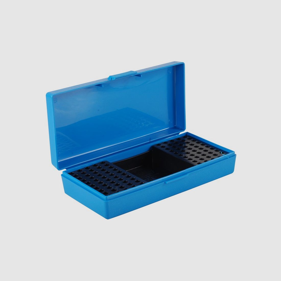MTM Scatola per competizioni calibro ridotto SB-200-20 blu con coperchio a ribalta per 100 cartucce .22 LR