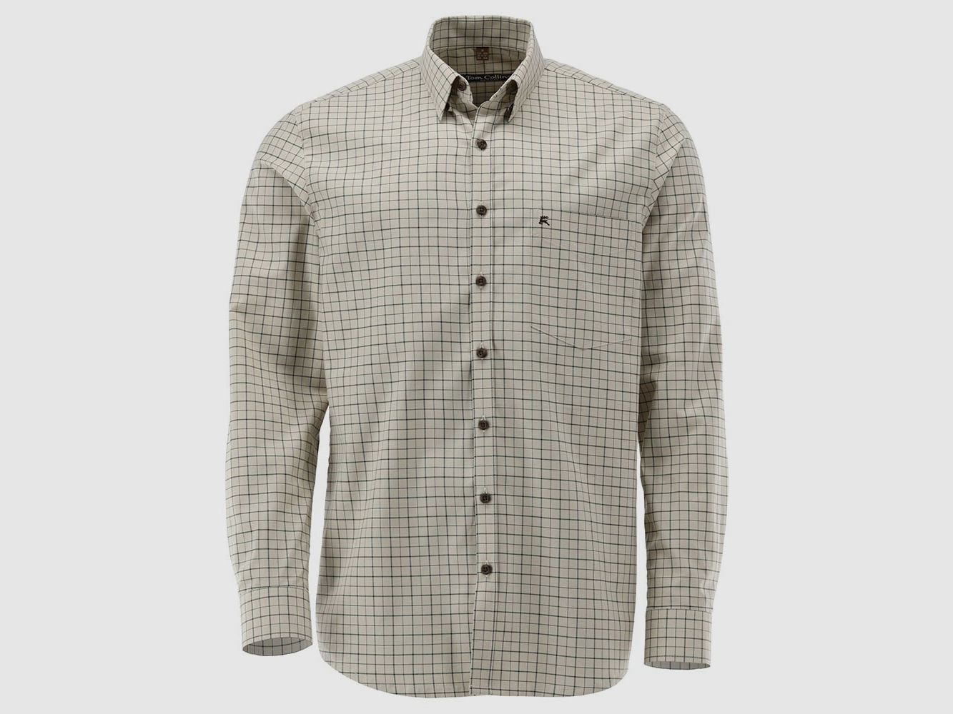 Tom Collins Hemd Regular Fit mit Stick Ecrue