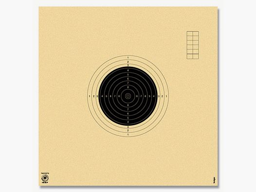 BDS-50m-Scheibe Nr.3 gem. BDS-Sporthandbuch 34 x 34 cm 50STK.