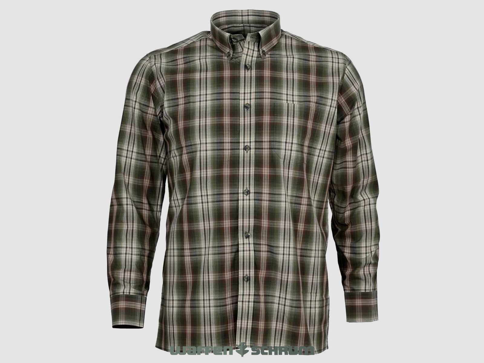 Chemise Skogen à boutons, manches longues, olive.