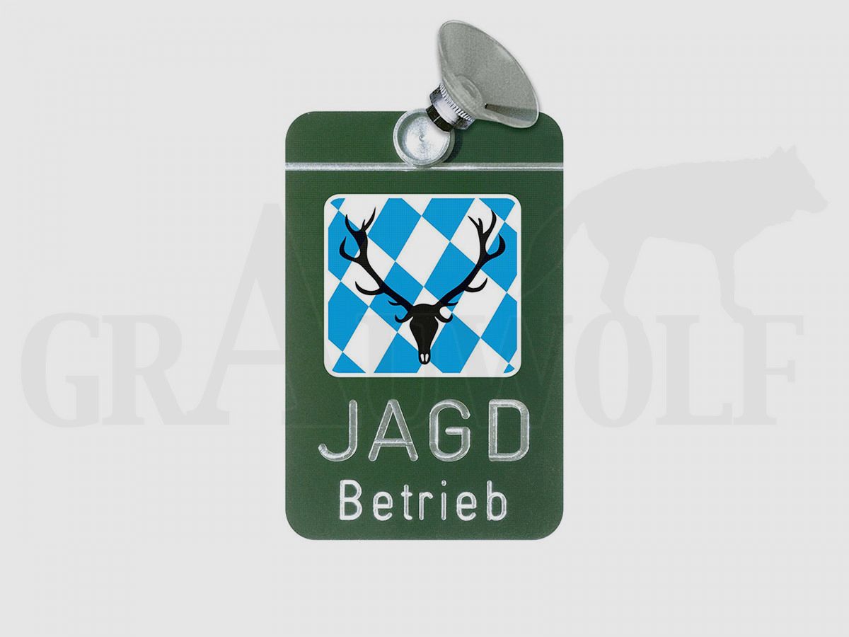 Car sign hunting operation coat of arms Bavaria aluminum with suction cup