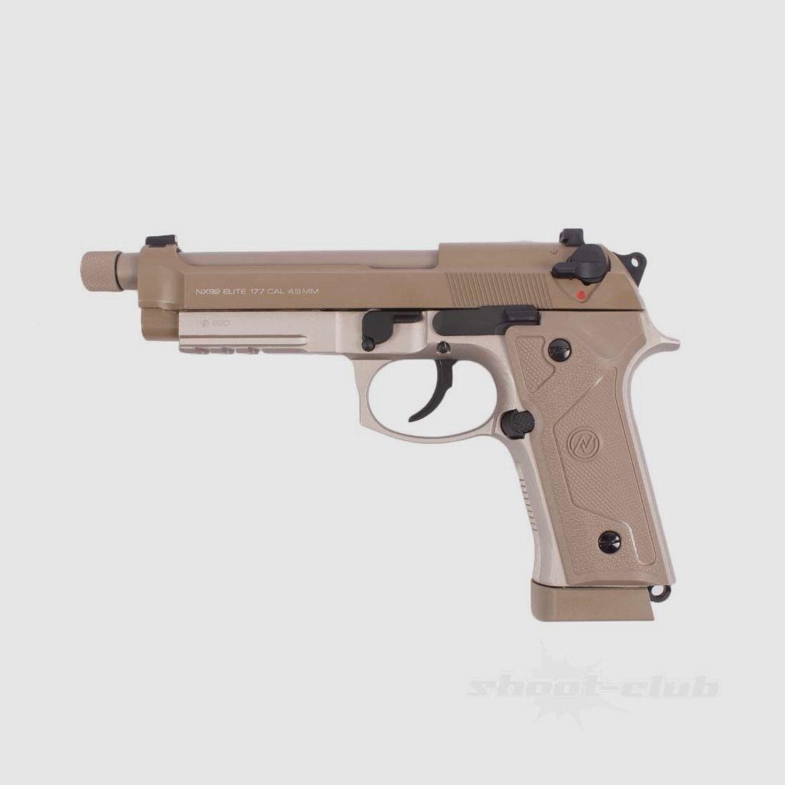 NXG NX92 Elite Tactical Blow Back 4,5 mm BB Desert M14x1 li