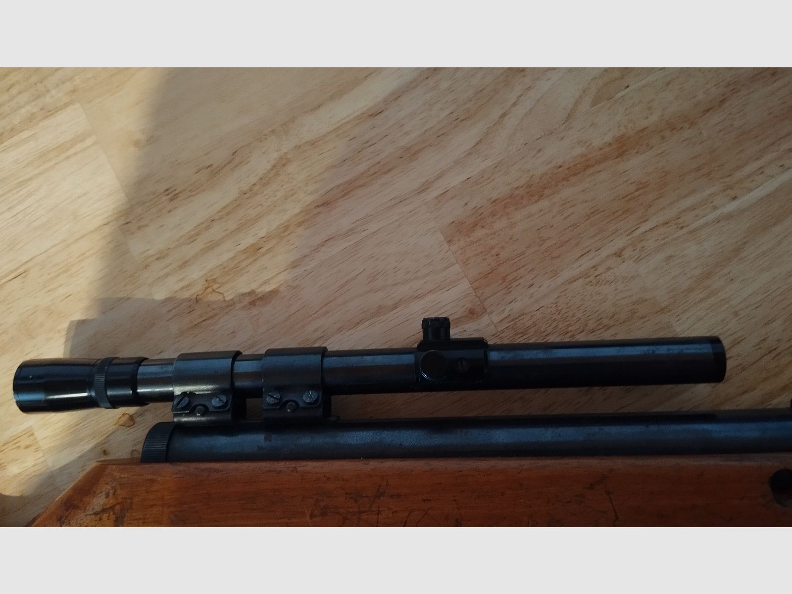 Oldtimer Luftdruck Gewehr von Walther mit originalen Zielfernrohr von Geco