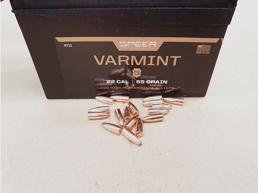 .22/.224/55grs Speer Varmint Geschosse 100 Stk. lose No. 4711