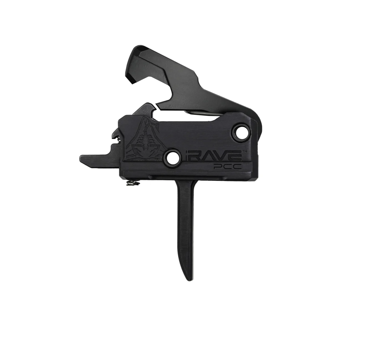 Rise Armament Rave PCC Flat Trigger with Pins – Single Stage – 3.5 lb – Black, image 1 of 4