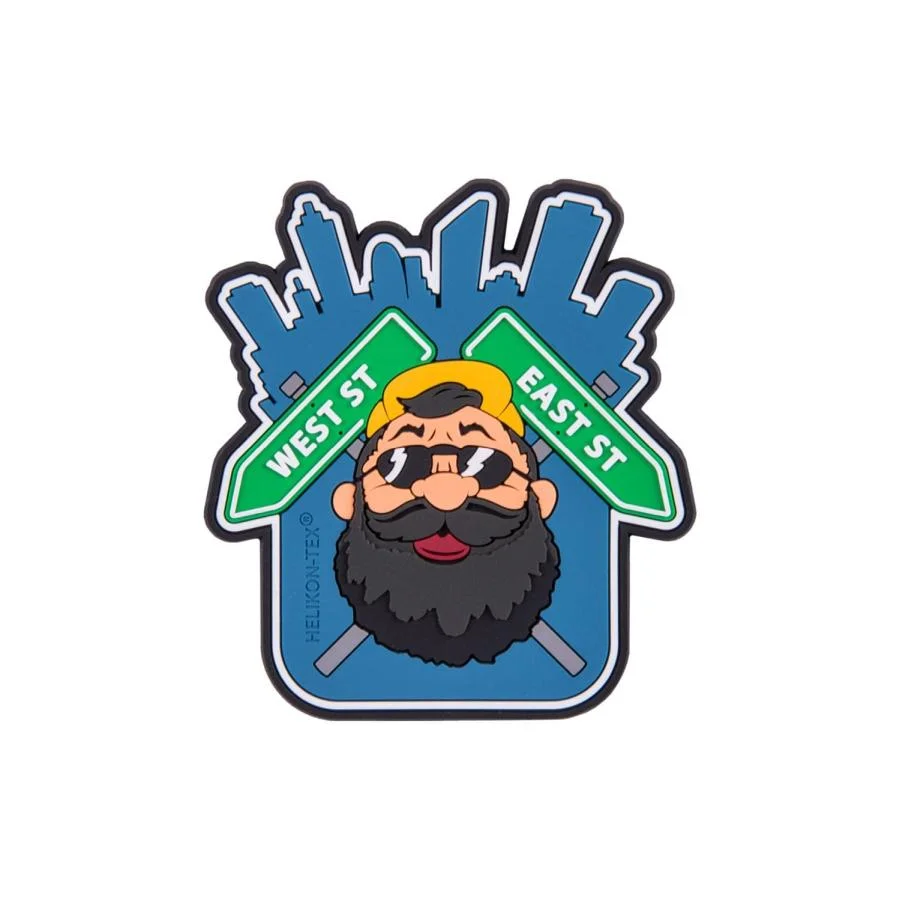 Naszywka Helikon Beardman URBAN Patch PVC Blue, zdjęcie 2 z 2