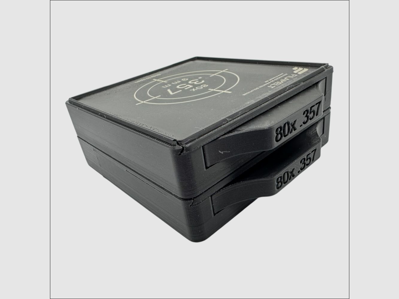 Diabolo-Box für 80x .357 / 9 mm – Praktisch, stapelbar, wiederverwendbar. Matchbox