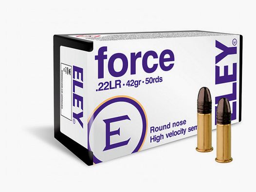 ELEY FORCE KK/HV-PATRONEN - .22LR - 42GRS.- 50 SCHUSS