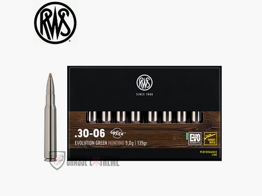 20 Munitions RWS cal 30-06 139gr Evo Green Short Rifle