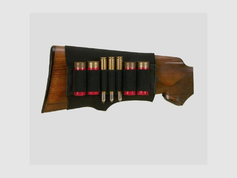 Gewehrschaft-Patronenetui für 4 Schrot- und 3 Kugelpatronen