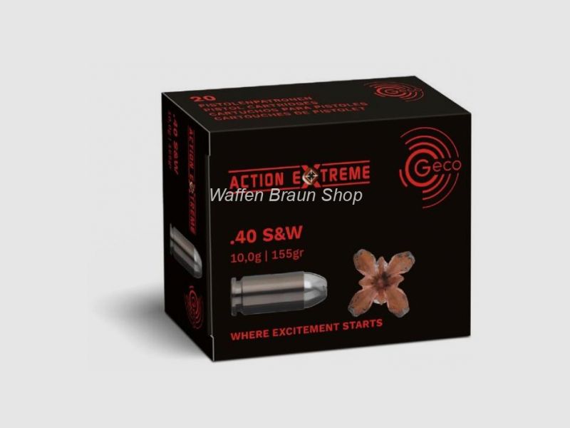 Geco .40 S&W Action EXTREME 10,0 g/ 155 grs. 20 Stück
