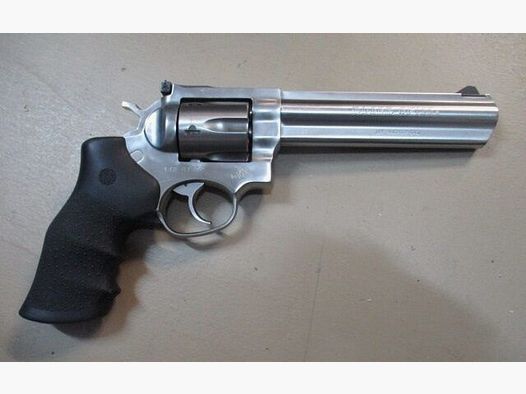 Ruger GP100 Revolver met Hogue Grip 6 Inch RVS GP100
