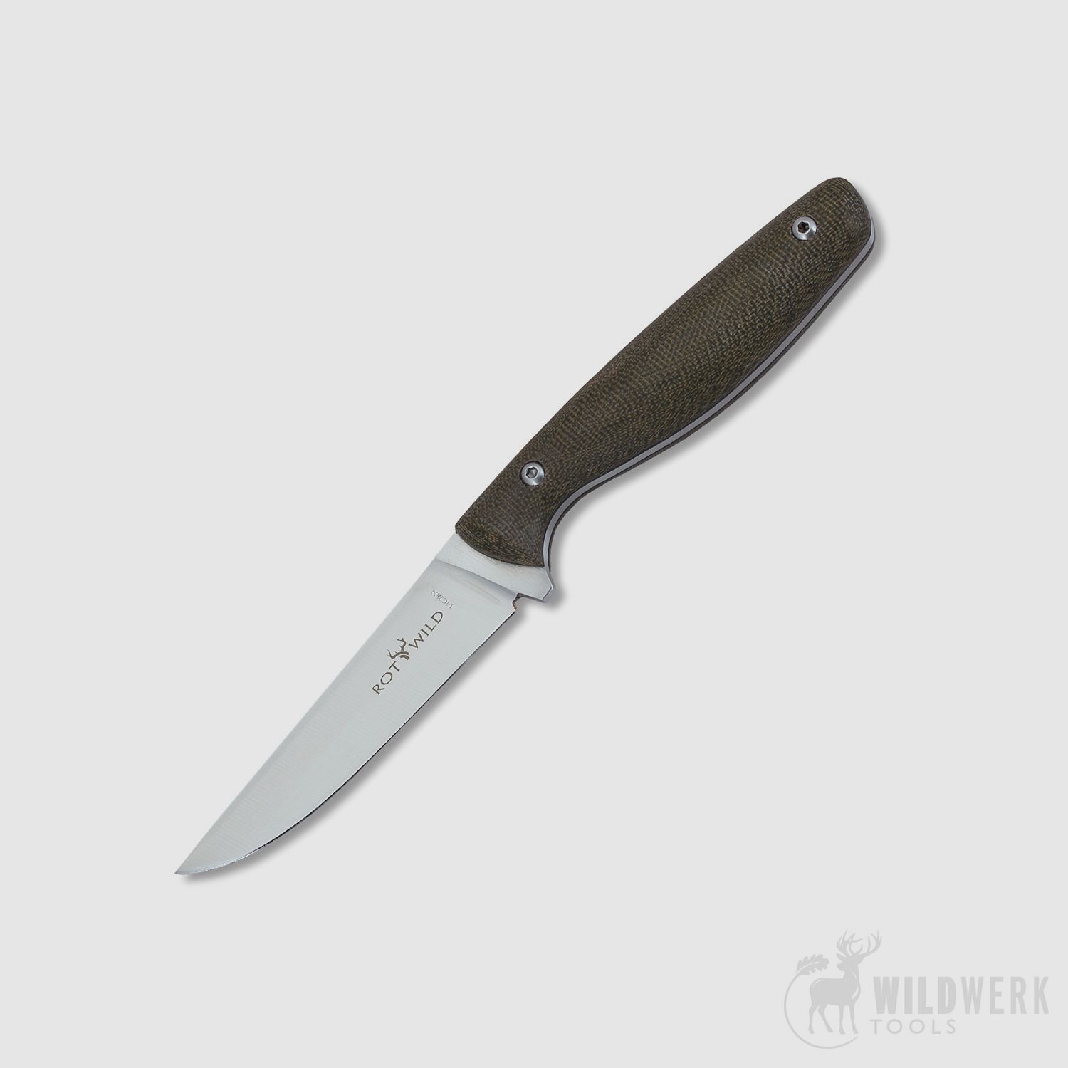 ROTWILD hunting knife "Merlin" Micarta green