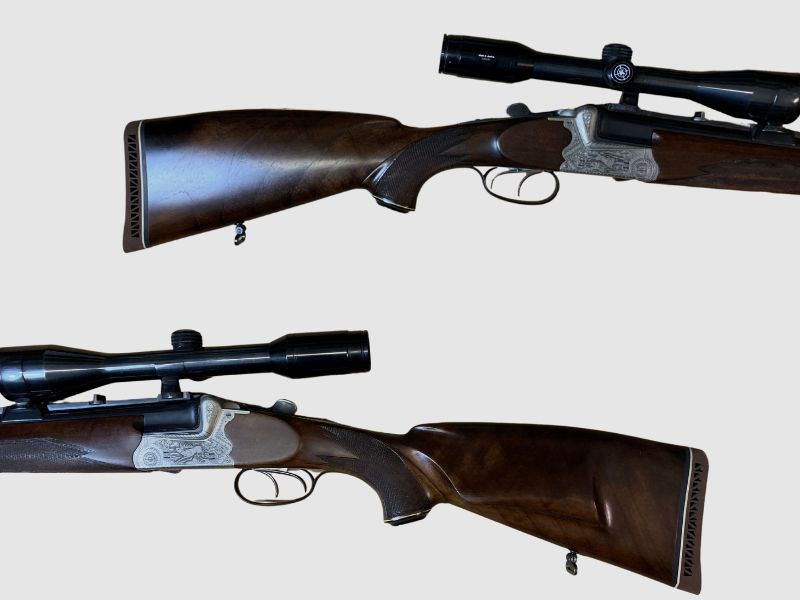 Break-open rifle Franz Sodia caliber 7x65R and 12/70 scope: Karl Kahles Helia S 6x42