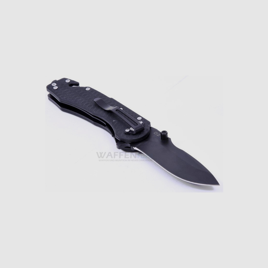 Cuchillo de rescate Schmeisser ARK1 Assist hoja de acero D2