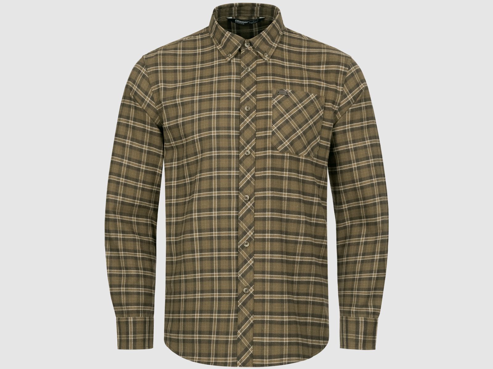 Blaser Herren Hemd Edward beige/braun kariert