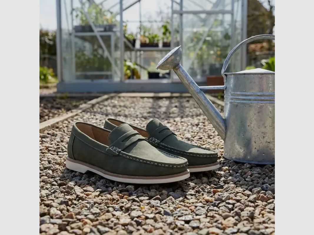 Mocassins Homme Kaki en Synthétique - Tige Basse, image 1 sur 8