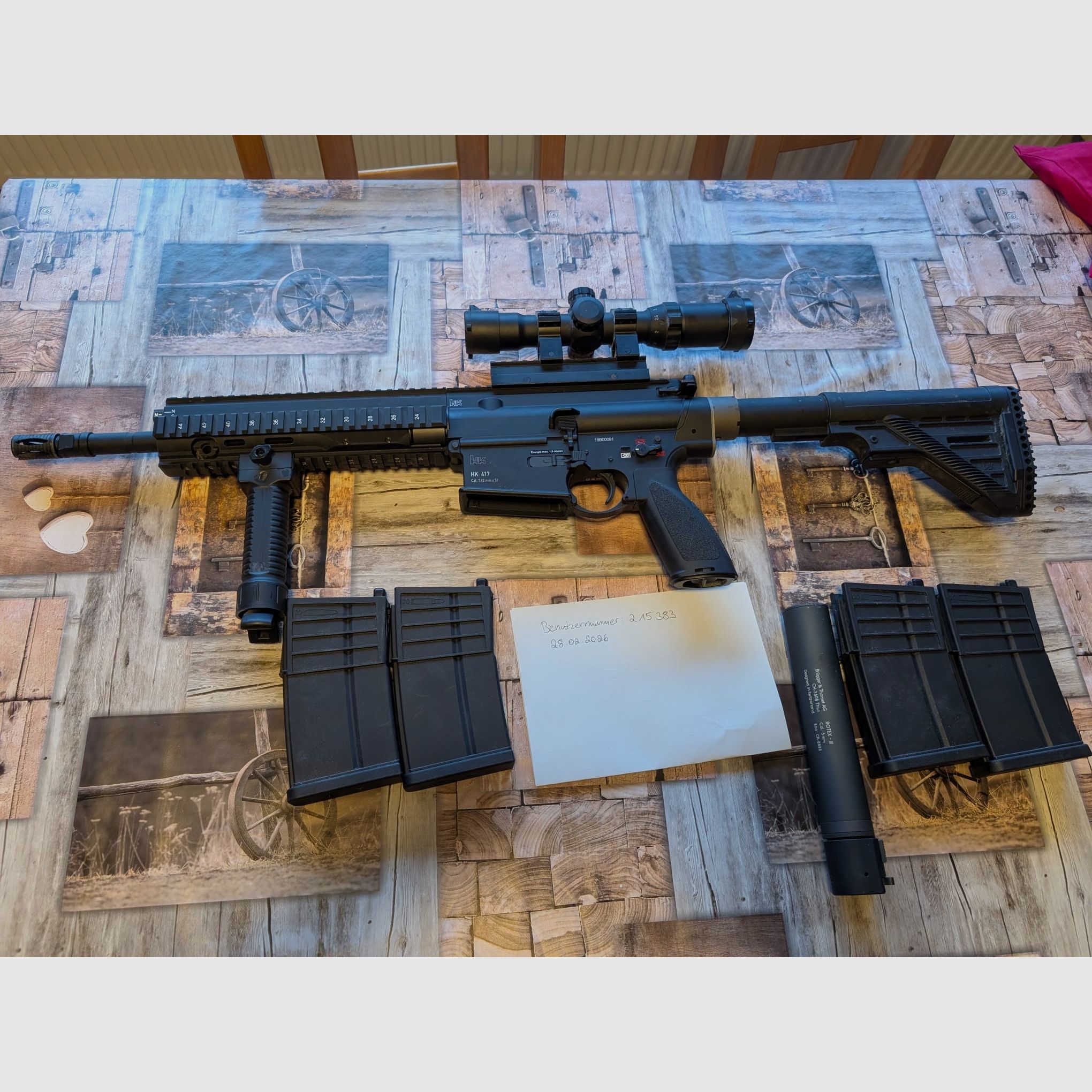 KWA Heckler & Koch HK417 A2 Vollmetall GBB 6mm BB schwarz
