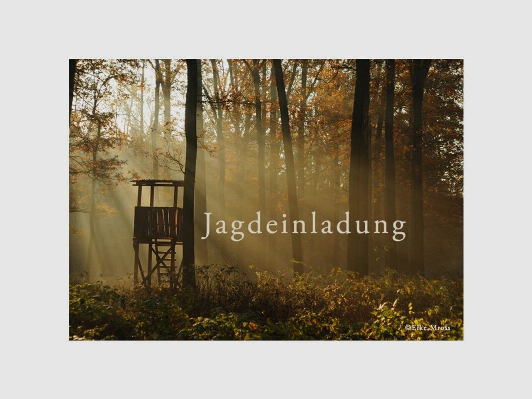 Jagdeinladung Hochsitz 10 Stk