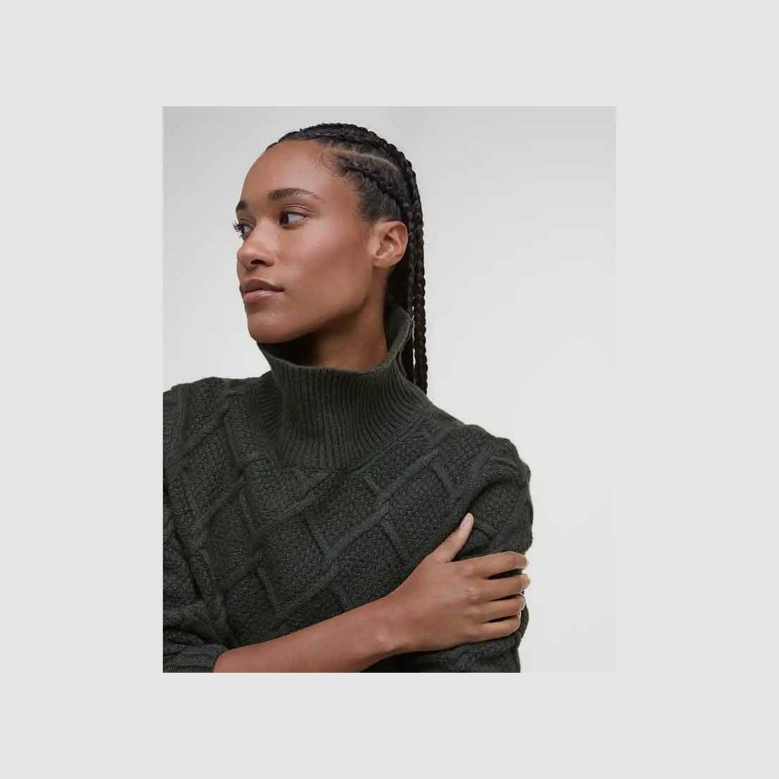 Barbour D-Rollkragen-Strickpullover Burne mit Zopfmuster, Bild 8 von 8