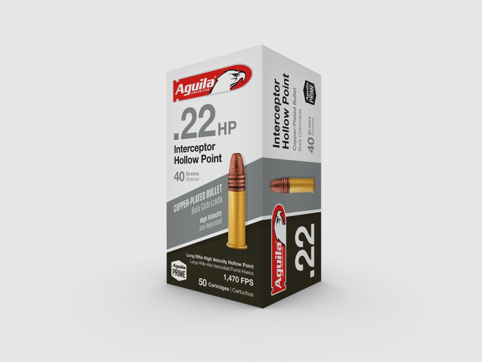 Aguila Interceptor .22 LR 40GR CPLHP 50 cartucce