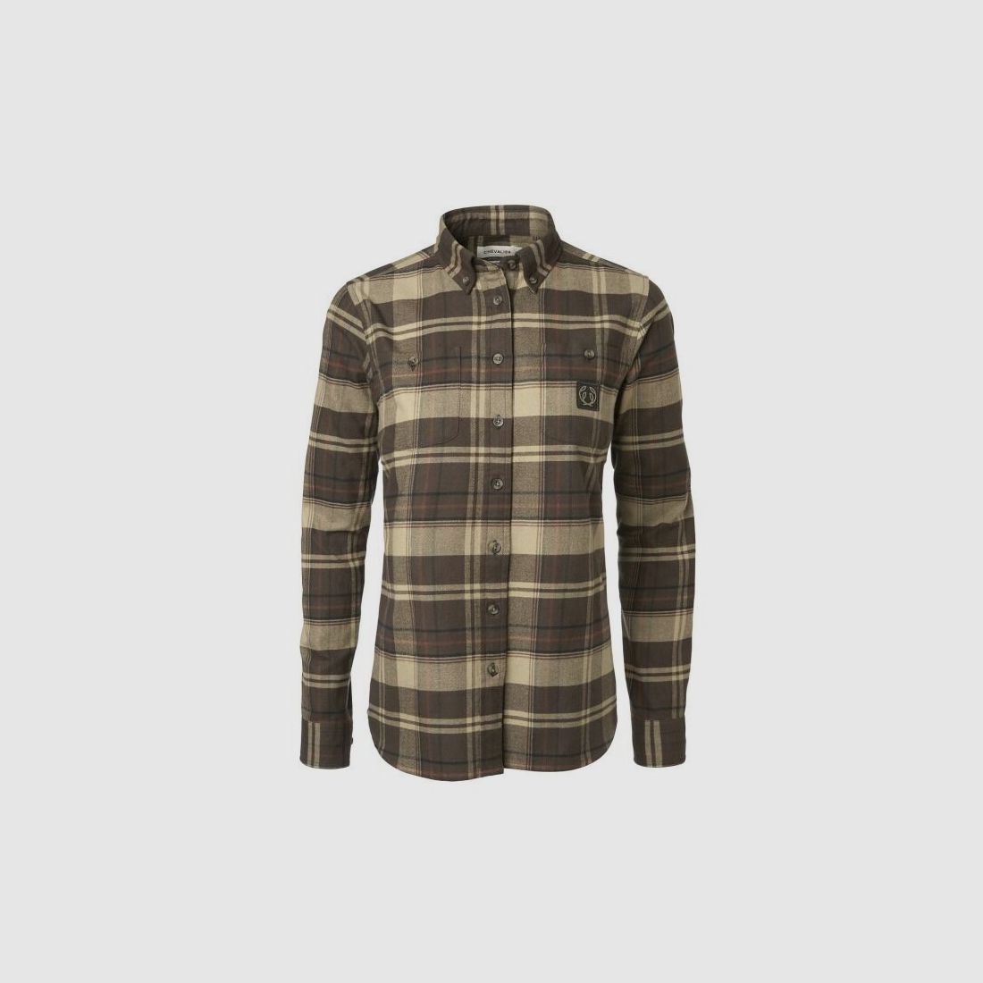 Chevalier Damen Flanellbluse Heron October Soil Brown Checked