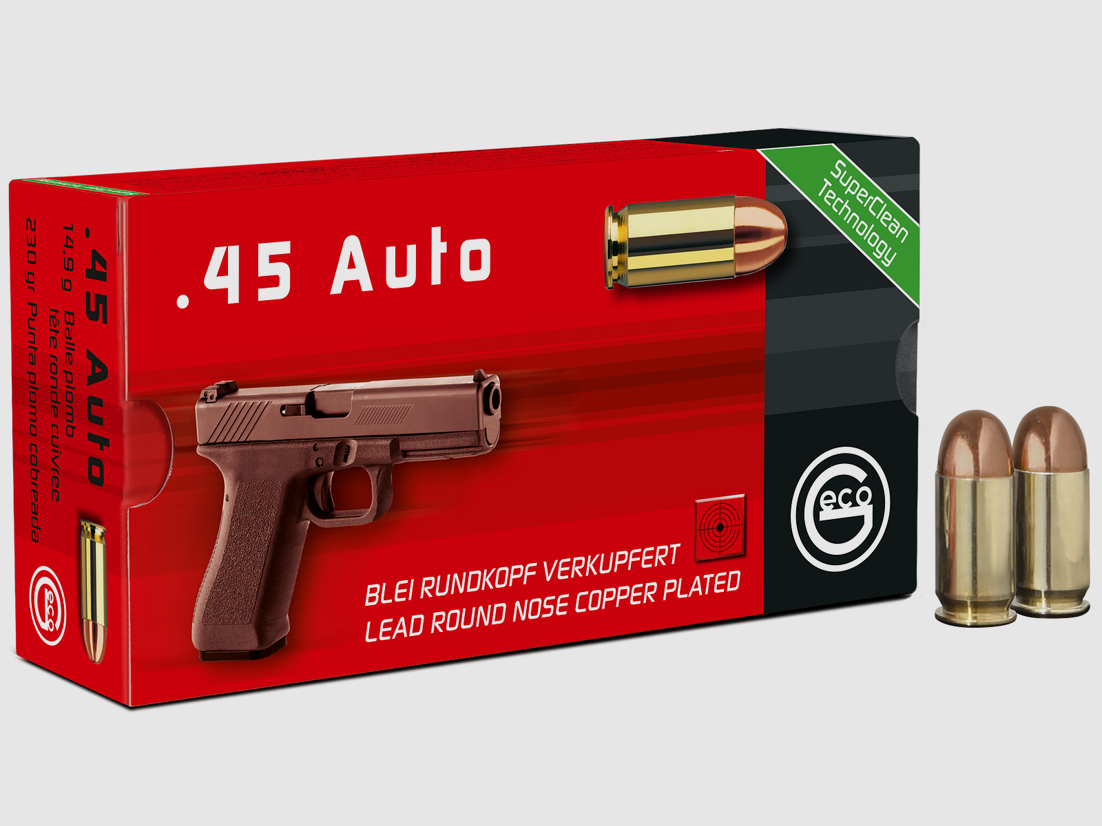 GECO .45 Auto / .45 ACP Blei-Rundkopf verkupfert SX