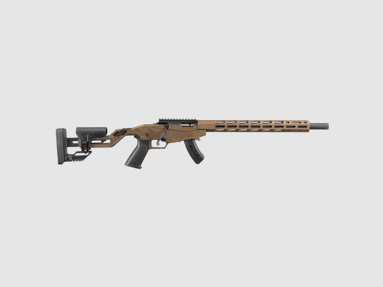 Ruger RUGER PRECISION RIMFIRE .22 LR 18"/46CM 1/2"-28 BURNT BRONZE CERAKOTE