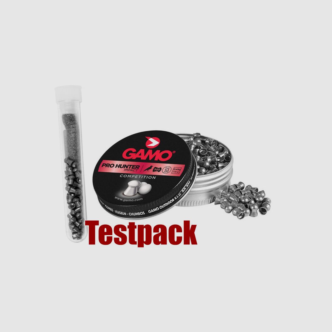 Testpack Rundkopf Diabolos Gamo Pro Hunter Impact Kaliber 4,5 mm 0,49 g glatt 40 StĂĽck