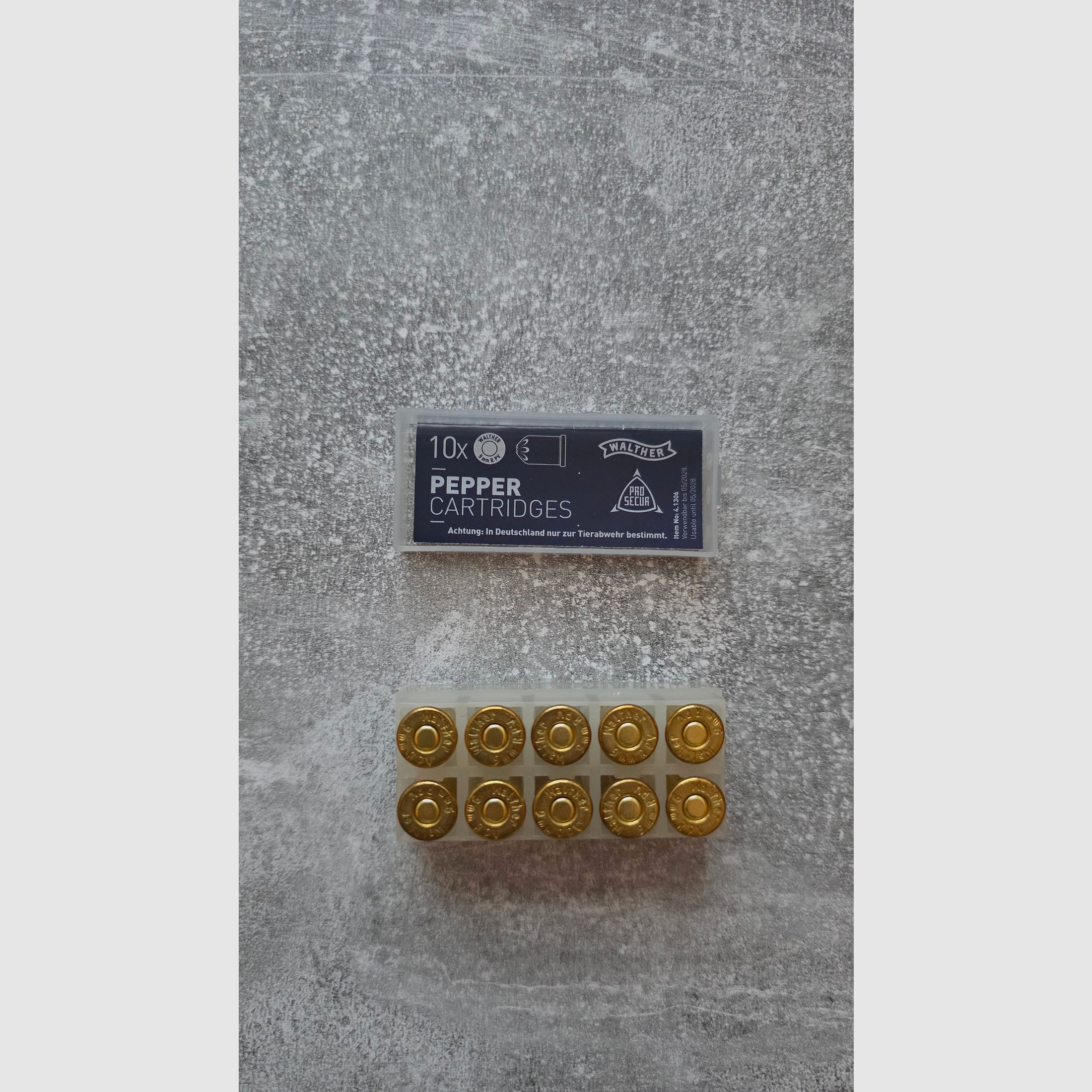 Walther 10x naboje pieprzowe 9mm R.K. (Pfefferkartuschen)