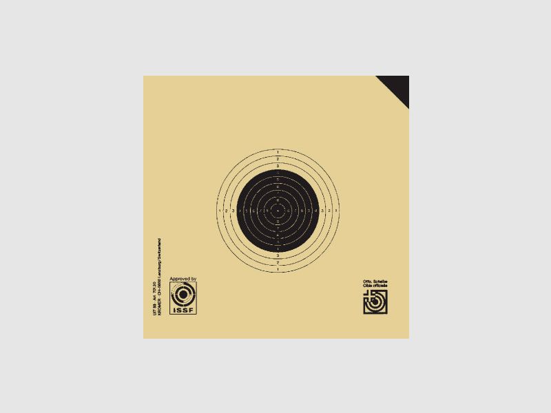 Zielscheiben Gewehr 10m AC, ISSF/SSV, Übung