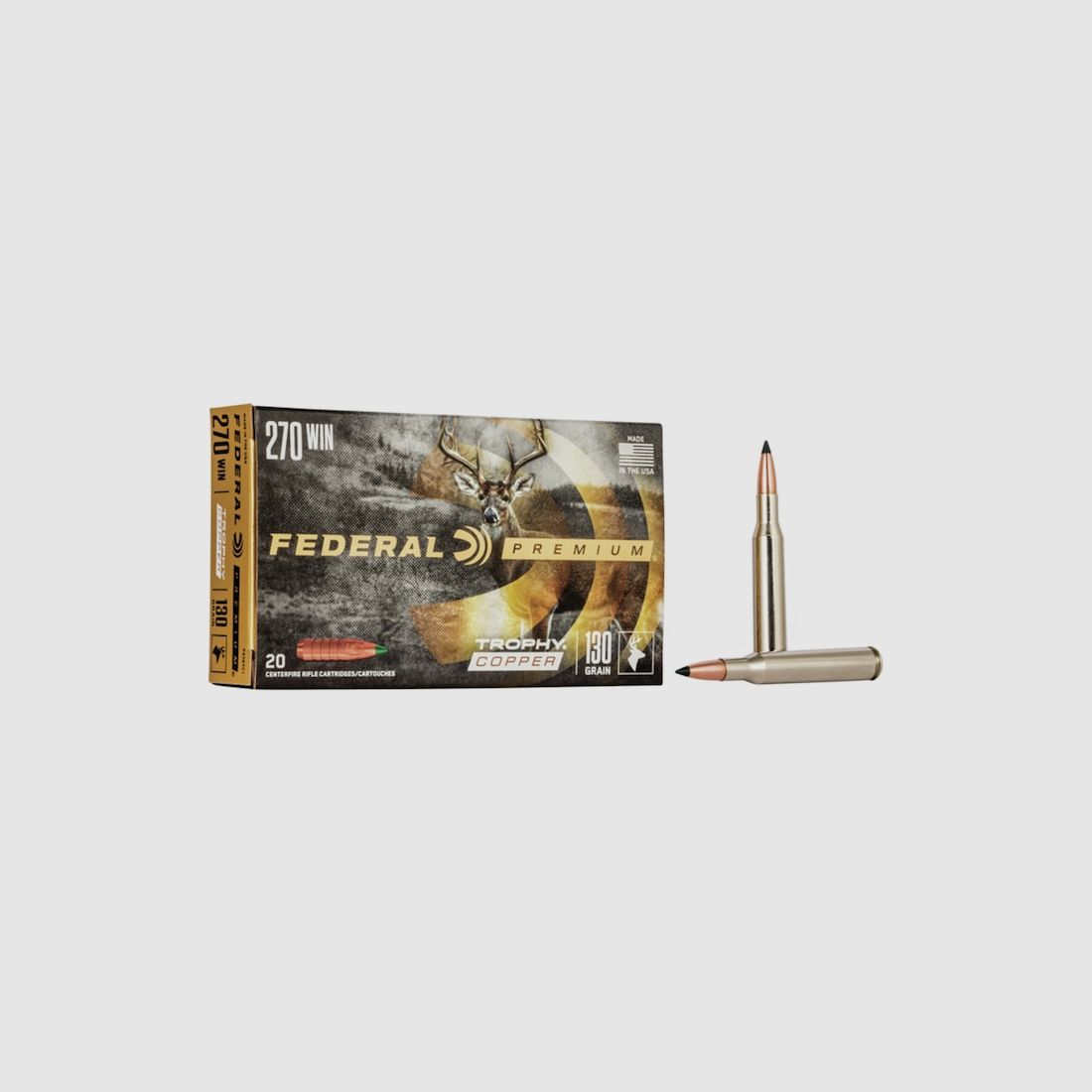 Federal Premium Trophy Copper .270 Win. 130GR 20 Patronen
