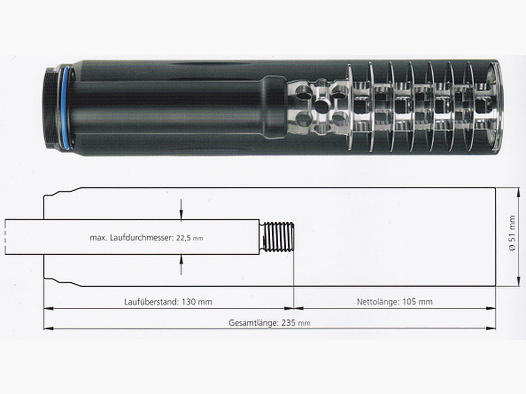 SOB 2S Silencer 7,62mm(.30) - M15x1, Schießkino, OV