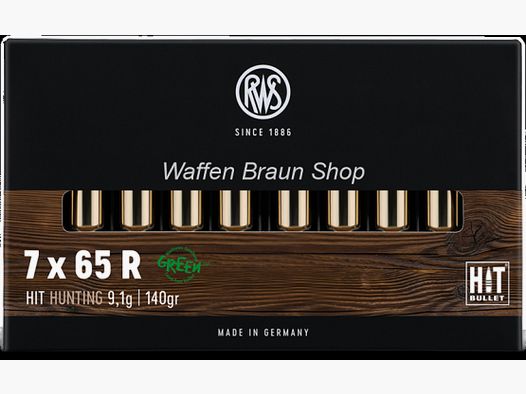 RWS 7x65R HIT 9.1g/140gr. 20 pieces