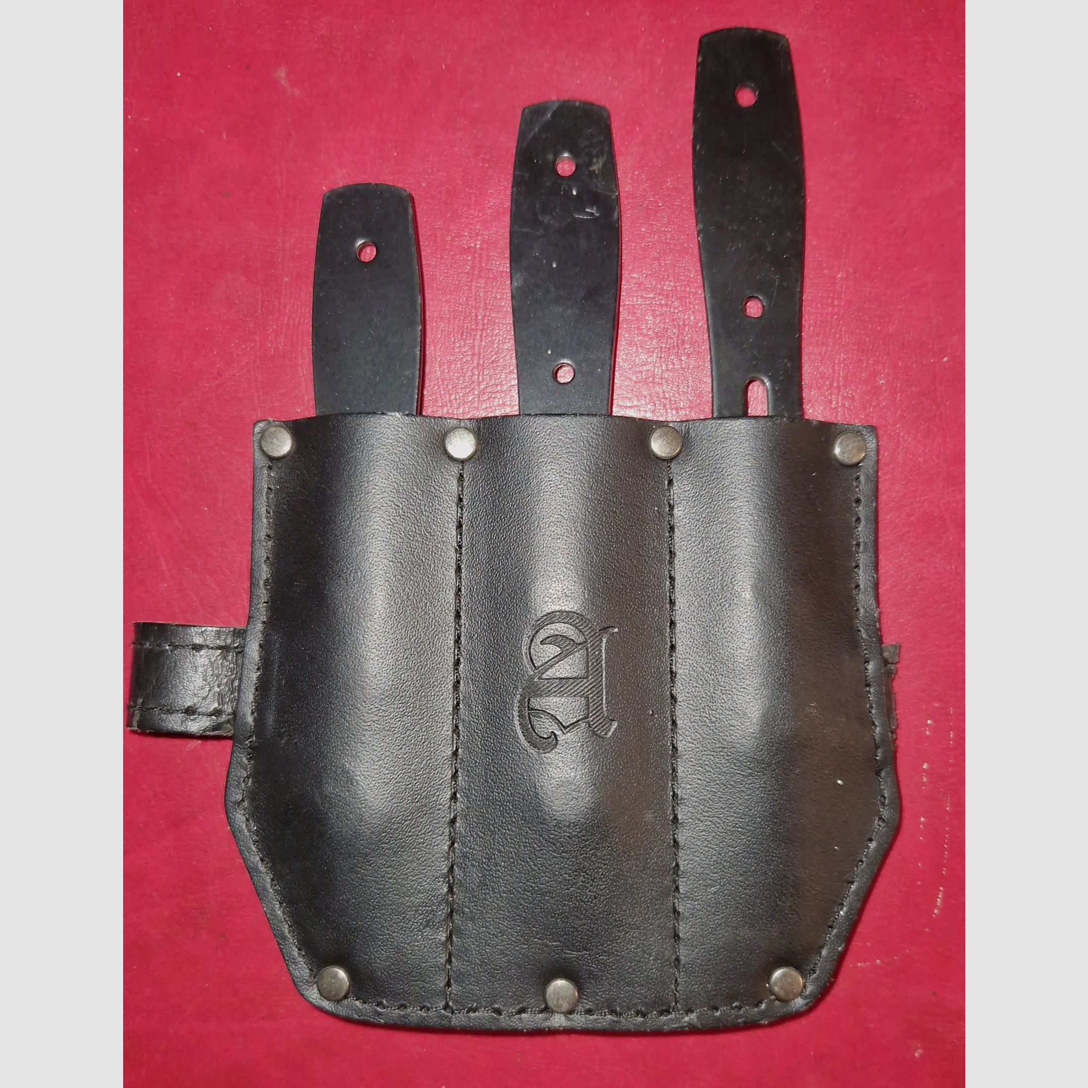 3 x THROWING KNIFE PROFI / ADJUSTABLE / WITH VELCRO ARM HOLSTER / + ALLEN KEY / HUNTING DECO BLADES STEEL ------>! READ DESCRIPTION ! <------, image 4 of 4