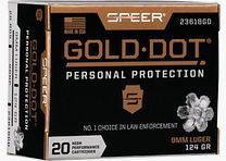 Speer Gold Dot Personal Protection 9mm Luger 124GR GDHP 20 cartridges