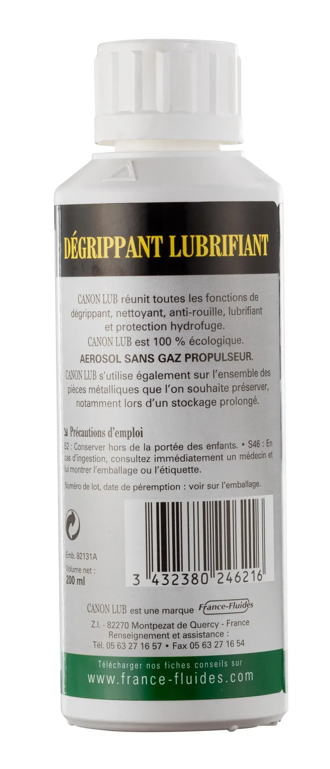 Canon Lub Dégrippant et Lubrifiant Naturel pour Armes, image 4 sur 4