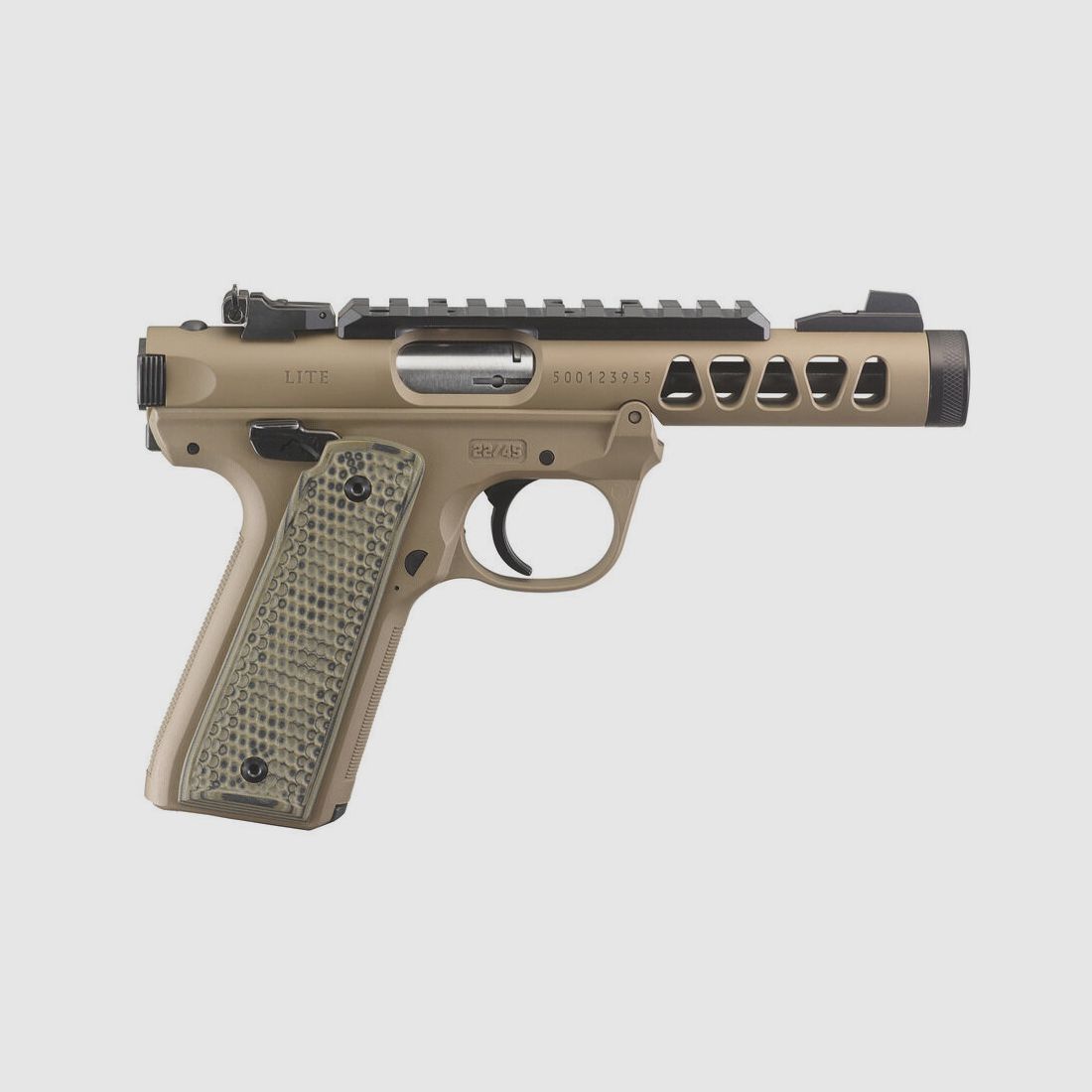 Ruger MARK IV 22/45 LITE .22 LR 4,4"/11,18CM FDE CERAKOTE 1/2"-28