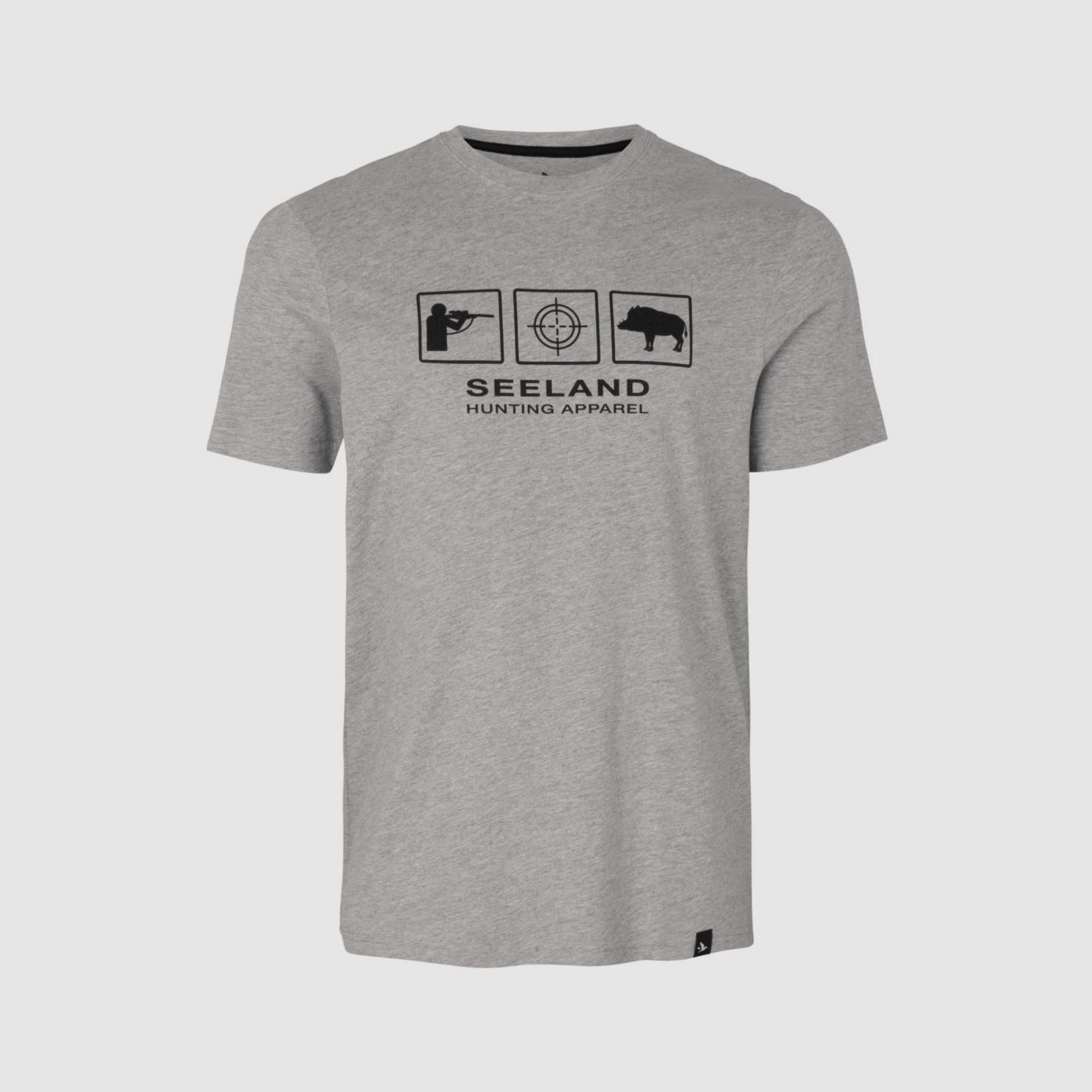 T-SHIRT SEELAND LANNER DARK GREY MELANGE, zdjęcie 1 z 2