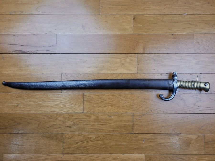 Seltene Bajonett Chassepot – Deutsche Herstellung WKC – Vertrag Cahen – mit Nummer – Serie U – sehr guter Zustand., Bild 2 von 14