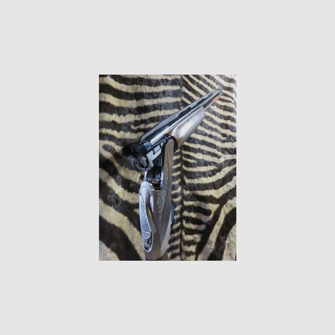 Bockdoppelflinte BENELLI 828U silber Kal.20/76 Lauf 71cm 5 Chokes Carbonband, Waffenkoffer, Bild 11 von 12