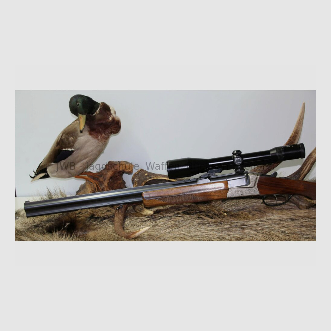 Bockbüchsflinte Krieghoff Teck z podwójnym zamkiem Bock z wymiennym lufą 12/70;.30RBlaser